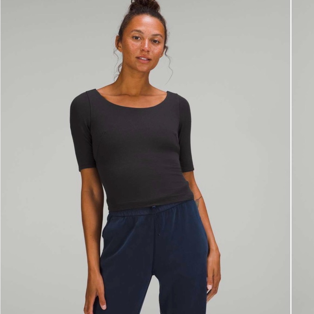 Lululemon Ribbed Micro-Modal Half Sleeve T-Shirt